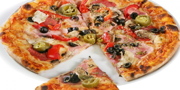 Pizza vegetariana de piña