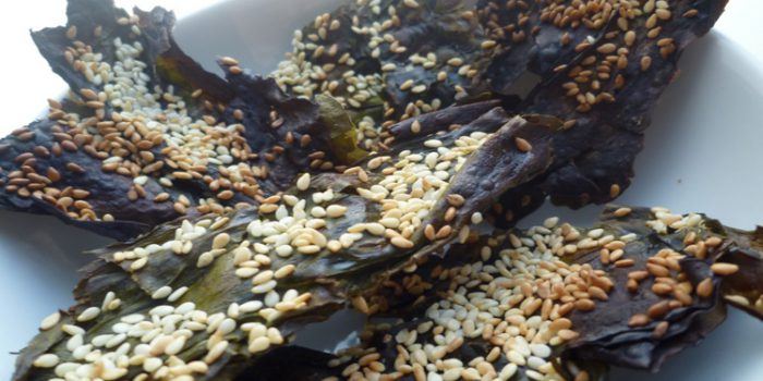Receta de alga Kombu frita
